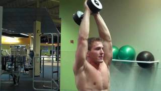 How To Standing Overhead Dumbbell Tricep Extension [upl. by Norrv]