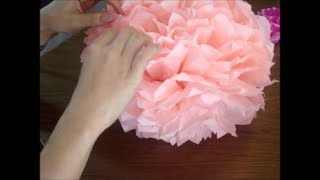 pompom de papel seda [upl. by Akinak]