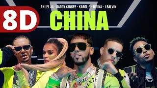 Anuel AA  China ◄8D AUDIO► Karol G J Balvin Daddy Yankee Ozuna LetraLyrics [upl. by Cinemod957]