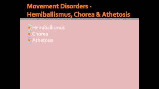 Movement Disorders  Hemiballismus Chorea amp Athetosis [upl. by Eittik451]