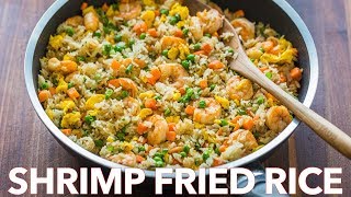 Easy Seafood Dinner  Shrimp Fried Rice Recipe [upl. by Allenaj]