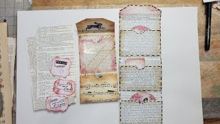 Junk Journal  Using Up Book Pages Ep 6 Easy DropDown Envelopes in Junk Journals The Paper Outpost [upl. by Alard]