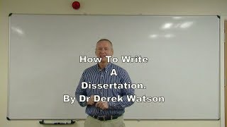 How To Write A Dissertation at Undergraduate or Masters Level [upl. by Annahsor115]