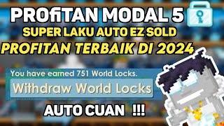 Modal 5DL Profit Gampang 🔥 High Demand Auto Cuan Banyak 💰  Growtopia Profit [upl. by Orola]