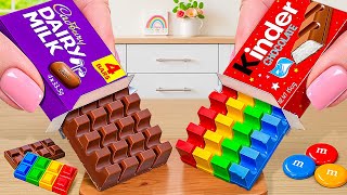 Sweet Chocolate Cake Recipe Using Dairy Milk amp Rainbow Kinder  Viral Chocolate Cake 🍫✨ [upl. by Ahseenal]