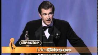 Mel Gibson ‪winning the Oscar® for Directing [upl. by Sidwohl686]