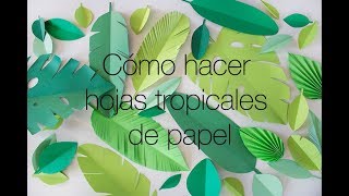 Cómo hacer Hojas Tropicales de papel [upl. by Zobe]