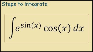How to integrate esinxcosx [upl. by Yeffej864]