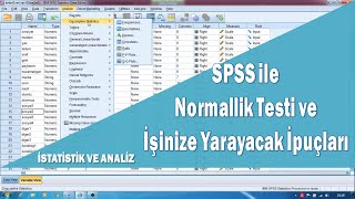 Normallik Testi SPSS Normal dağılım testi Normal Dağılmayan Veri için Çözümler [upl. by Jeggar]