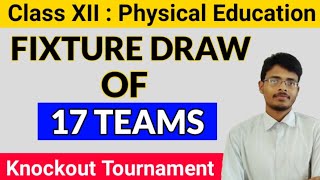 Fixture Draw of 17 Teams Knockout TournamentClass 12 Physical Education CBSE 20202021 [upl. by Etty]