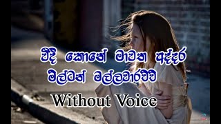 Weedi koneවීදී කොනේ without voice  Milton Mallawarachchi [upl. by Ydnal28]