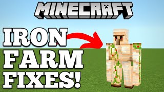 How To FIX Your Iron Farm  Minecraft Iron Farms [upl. by Malloch676]