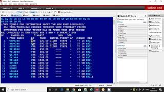 Sabre Training Fare Quote FQ Analysis [upl. by Relly]
