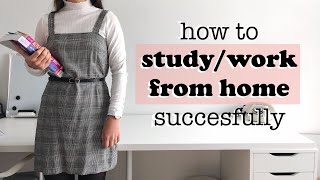 HOW TO STUDYWORK FROM HOME SUCCESSFULLY  8 TIPS [upl. by Naig862]