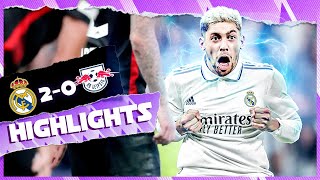 Real Madrid 20 RB Leipzig  Highlights  Champions League [upl. by Schlicher]