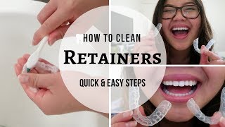 How To Clean Retainers  Cleaning Routine After Braces [upl. by Rehptosirhc]