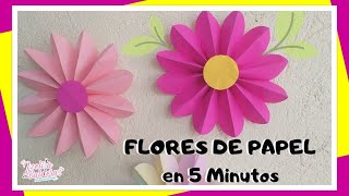 Como hacer FLORES DE PAPEL fáciles En Menos de 5 MINUTOS [upl. by Ennoitna]