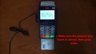 How to use credit card terminal to make payment [upl. by Ayitahs782]