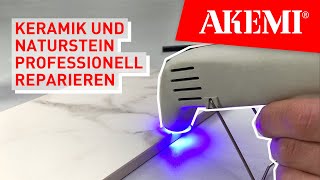 Schäden und Kratzer an Keramik und Naturstein professionell reparieren AKELUX Repair System [upl. by Verna]