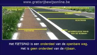 GRATIS RIJBEWIJS ONLINE 3 Rijbewijs B  FIETSPAD  FIETSSUGGESTIESTROOK [upl. by Warp]