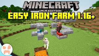 EASY IRON FARM TUTORIAL  Early  Mid Game Minecraft Java [upl. by Schreib]