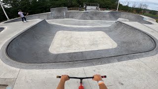 RIDING 3 MILLION SKATEPARK ON SCOOTER [upl. by Ignace]