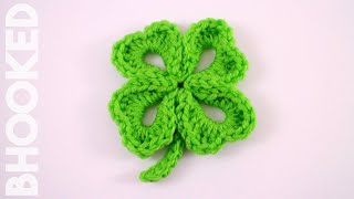 How to Crochet a Four Leaf Clover [upl. by Ahsikahs994]