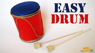 How to make a Drum  Easy Crafts DIY [upl. by Erapsag]