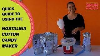 How to use a Nostalgia Cotton Candy Machine [upl. by Fuhrman331]