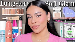 Soft Glam using only DRUGSTORE MAKEUP ✨🎀 [upl. by Romaine]