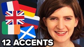 How To Do 12 Different Accents [upl. by Eedyaj]