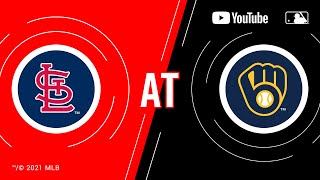 Cardinals at Brewers  MLB Game of the Week Live on YouTube [upl. by Halden700]