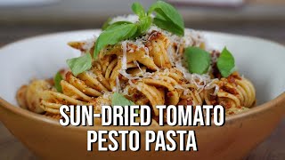 SunDried Tomato Pesto Pasta  The Tastiest Recipe [upl. by Kissiah]