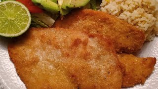 Milanesa de Pollo  Chicken Milanese or Mexican Style Fried Chicken Cutlets [upl. by Anelra994]