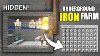 Minecraft EASY Underground IRON FARM Hidden  Minecraft Tutorial 119 [upl. by Ahtreb185]