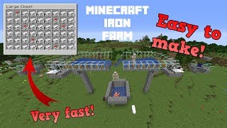 EASY Minecraft IRON farm 114  116 Tutorial Very FAST [upl. by Florinda263]