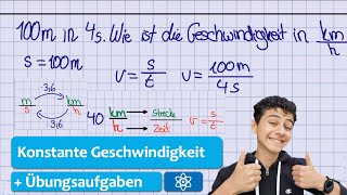 Konstante Geschwindigkeit berechnen Gleichförmige geradlinige Bewegung [upl. by Regazzi]