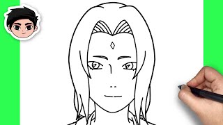 How To Draw Tsunade  Naruto  Easy Step By Step [upl. by Lehpar501]