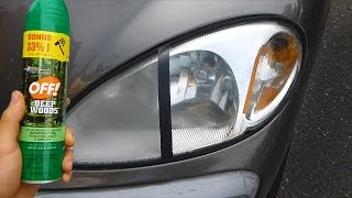 Using Bug Spray to Clean Headlights WARNING [upl. by Shipp]