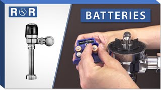 Sloan Optima Flushometer  Batteries  Repair and Replace [upl. by Bobby]