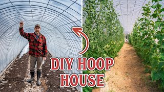 DIY GREENHOUSE How We Made Our Own Inexpensive Hoop House [upl. by Debera447]