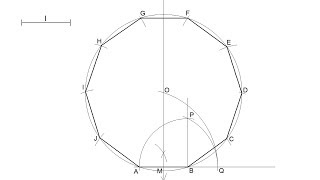Decágono regular dado el lado [upl. by Esele835]