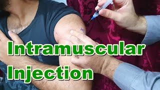 Intramuscular Injection Site amp Technique in Deltoid Shoulder and Gluteal Region Buttocks  IM [upl. by Ahsahs]