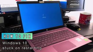 How to Fix WINDOWS 10 stuck on restarting screen LAPTOP [upl. by Angid]