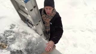 How to melt an ice dam on your roof or gutter  Damn Ice Dam [upl. by Hachmin]