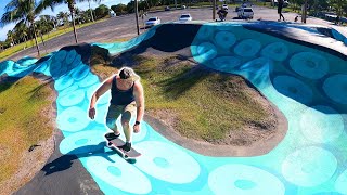 The BEST Pump Track in Florida  Miami Florida Skateboarding  Haulover Beach Skatepark [upl. by Ynavoeg706]