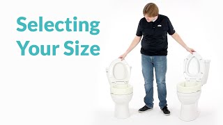 Choosing a Standard or Elongated Hinged Toilet Seat Riser [upl. by Frech97]