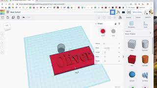 How to make a name tag using Tinkercad [upl. by Nazar]