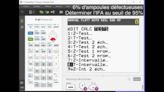 Tutorial TI83 Premium CE  Echantillonage intervalle de fluctuation asymptotique [upl. by Mcclelland]