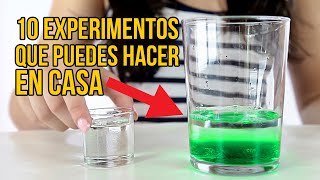 10 EXPERIMENTOS PARA HACER EN CASA  Experimentos fáciles y sencillos RECOPILACIÓN [upl. by Kare817]